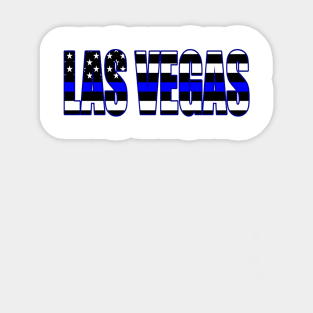 Protect and Serve in Las Vegas Police Flag PD Sticker